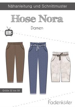 Fadenkäfer Papierschnittmuster Hose Nora Damen